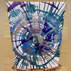 Painting. Mixed media. Mica powders for hologram effect. Beautiful original art.